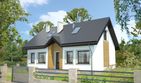 Projekt domu Leon LMP231 - parterowy z poddaszem dom o powierzchni 107,84 m², dach dwuspadowy, koszt budowy 280 000 zł - ujęcie frontu