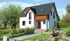 Projekt domu Alamo DCP300 - parterowy z poddaszem dom o powierzchni 92,97 m², dach dwuspadowy, koszt budowy 242 000 zł - ujęcie frontu