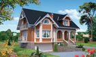 Projekt domu Laura (1104) - parterowy z poddaszem dom o powierzchni 152,90 m², dach dwuspadowy, koszt budowy 419 000 zł - ujęcie frontu