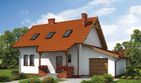 Projekt domu Marea - parterowy z poddaszem dom o powierzchni 126,39 m², dach dwuspadowy, koszt budowy 330 000 zł - ujęcie frontu