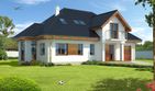 Projekt domu Dayton DCP261 - parterowy z poddaszem dom o powierzchni 168,13 m², dach kopertowy, koszt budowy 452 000 zł - ujęcie frontu