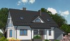 Projekt domu APS 113 NEW - parterowy z poddaszem dom o powierzchni 137,40 m², dach dwuspadowy, koszt budowy 353 000 zł - ujęcie frontu