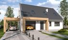 Projekt domu Victor bw - parterowy z poddaszem dom o powierzchni 129,90 m², dach dwuspadowy - ujęcie 6