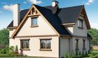 Projekt domu D130 - Antek - parterowy z poddaszem dom o powierzchni 160,45 m², dach czterospadowy - ujęcie 2