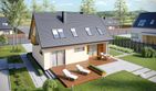 Projekt domu E11 III economic - parterowy z poddaszem dom o powierzchni 99,90 m², dach dwuspadowy - ujęcie 2