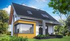 Projekt domu Liza Karo (1454) - parterowy z poddaszem dom o powierzchni 93,20 m², dach dwuspadowy - ujęcie frontu
