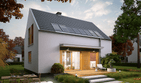 Projekt domu E12 economic - parterowy z poddaszem dom o powierzchni 101,69 m², dach dwuspadowy - ujęcie 2