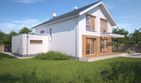 Projekt domu Bergamo DCP343 - parterowy z poddaszem dom o powierzchni 138,43 m², dach dwuspadowy - ujęcie 2