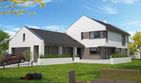 Projekt domu Quimper DCP314 - z pełnym piętrem dom o powierzchni 195,17 m², dach dwuspadowy, koszt budowy 534 000 zł - ujęcie frontu