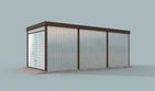 Projekt budynku gospodarczego GB42 budynek gospodarczy - parterowy dom o powierzchni 20,15 m², dach jednospadowy - ujęcie 3
