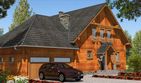 Projekt domu L-78 Dom lisia - z bali - parterowy z poddaszem dom o powierzchni 164,80 m², dach wielospadowy - ujęcie 2