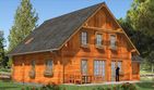 Projekt domu L-78 Dom lisia - z bali - parterowy z poddaszem dom o powierzchni 164,80 m², dach wielospadowy - ujęcie 4