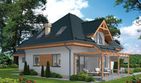 Projekt domu Vitoria projekt domu mieszkalnego - parterowy z poddaszem dom o powierzchni 127,02 m², dach wielospadowy - ujęcie 2