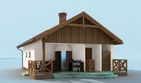 Projekt garażu G188 Szkielet drewniany - parterowy dom o powierzchni 66,04 m², dach dwuspadowy - ujęcie 2