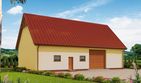 Projekt garażu G240A Szkielet drewniany - parterowy dom o powierzchni 167,52 m², dach dwuspadowy, koszt budowy 214 426 zł - ujęcie frontu
