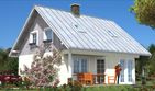 Projekt domu L-37 Dom ustrońska - szkieletowy - parterowy z poddaszem dom o powierzchni 112,50 m², dach dwuspadowy - ujęcie 3