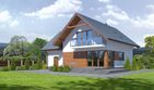 Projekt domu Gładyszów 31k - parterowy z poddaszem dom o powierzchni 120,69 m², dach dwuspadowy - ujęcie 2