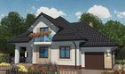Projekt domu APS 250 - parterowy z poddaszem dom o powierzchni 151 m², dach kopertowy, koszt budowy 408 000 zł - ujęcie frontu
