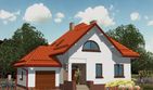 Projekt domu APS 010 + P - parterowy z poddaszem dom o powierzchni 151,10 m², dach kopertowy, koszt budowy 420 000 zł - ujęcie frontu