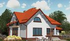 Projekt domu APS 010 + P - parterowy z poddaszem dom o powierzchni 151,10 m², dach kopertowy - ujęcie 2