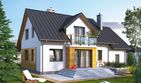 Projekt domu Szafran 6 - parterowy z poddaszem dom o powierzchni 137,84 m², dach dwuspadowy - ujęcie 2