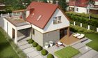 Projekt domu E13 II G1 economic - parterowy z poddaszem dom o powierzchni 104,34 m², dach dwuspadowy - ujęcie 3