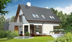 Projekt domu Tim G1 (wersja A) - parterowy z poddaszem dom o powierzchni 104,26 m², dach dwuspadowy - ujęcie 4