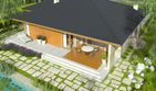 Projekt domu Flori II G1 - parterowy dom o powierzchni 115,45 m², dach kopertowy - ujęcie 3