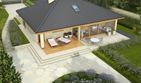 Projekt domu Alan G1 - parterowy dom o powierzchni 141,80 m², dach kopertowy - ujęcie 4
