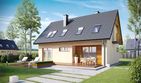 Projekt domu E11 III economic - parterowy z poddaszem dom o powierzchni 99,90 m², dach dwuspadowy - ujęcie 3