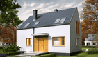 Projekt domu E12 economic - parterowy z poddaszem dom o powierzchni 101,69 m², dach dwuspadowy - ujęcie 3