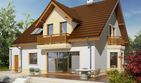 Projekt domu Mati III G1 Mocca - parterowy z poddaszem dom o powierzchni 127,51 m², dach dwuspadowy - ujęcie 2