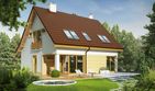 Projekt domu Tim III Mocca - parterowy z poddaszem dom o powierzchni 103,83 m², dach dwuspadowy - ujęcie 2