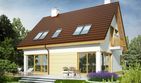 Projekt domu Tim III Mocca - parterowy z poddaszem dom o powierzchni 103,83 m², dach dwuspadowy - ujęcie 3
