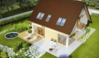 Projekt domu Tim III Mocca - parterowy z poddaszem dom o powierzchni 103,83 m², dach dwuspadowy - ujęcie 4