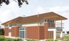 Projekt domu Agat - parterowy z poddaszem dom o powierzchni 185,40 m², dach wielospadowy - ujęcie frontu