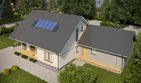 Projekt domu D34A - parterowy z poddaszem dom o powierzchni 134,86 m², dach dwuspadowy - ujęcie 4