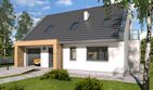 Projekt domu Victor bw - parterowy z poddaszem dom o powierzchni 129,90 m², dach dwuspadowy - ujęcie 3