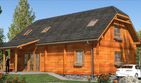 Projekt domu L-31 Dom litewska - z bali - parterowy z poddaszem dom o powierzchni 151,70 m², dach naczółkowy - ujęcie 5