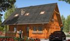 Projekt domu L-59 Dom malinowa - z bali - parterowy z poddaszem dom o powierzchni 119,50 m², dach dwuspadowy - ujęcie 3