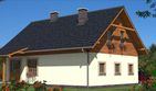 Projekt domu L-90 Dom irysowa - szkieletowy - parterowy z poddaszem dom o powierzchni 132,30 m², dach dwuspadowy - ujęcie 5
