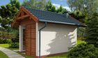 Projekt altany G331 - parterowy dom o powierzchni 12,83 m², dach dwuspadowy - ujęcie 2