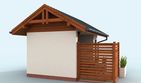 Projekt altany G331 - parterowy dom o powierzchni 12,83 m², dach dwuspadowy - ujęcie 4