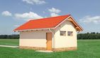 Projekt garażu 33 (838) - parterowy dom o powierzchni 20,30 m², dach dwuspadowy - ujęcie 2
