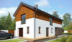 Projekt domu Lincoln LMP347 - z pełnym piętrem dom o powierzchni 147,82 m², dach dwuspadowy, koszt budowy 382 000 zł - ujęcie frontu