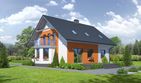 Projekt domu Sadowo - parterowy z poddaszem dom o powierzchni 136,79 m², dach dwuspadowy - ujęcie 2