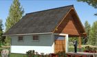 Projekt garażu G-4 - szkieletowy - parterowy dom o powierzchni 21,90 m², dach dwuspadowy - ujęcie 2