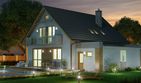 Projekt domu BW-31 - parterowy z poddaszem dom o powierzchni 119,70 m², dach dwuspadowy - ujęcie 3