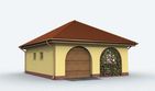 Projekt garażu G142 - parterowy dom o powierzchni 46,39 m², dach kopertowy - ujęcie 3
