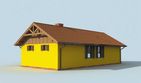 Projekt domu letniskowego Modena dom letniskowy - parterowy dom o powierzchni 45,76 m², dach wielospadowy - ujęcie 4